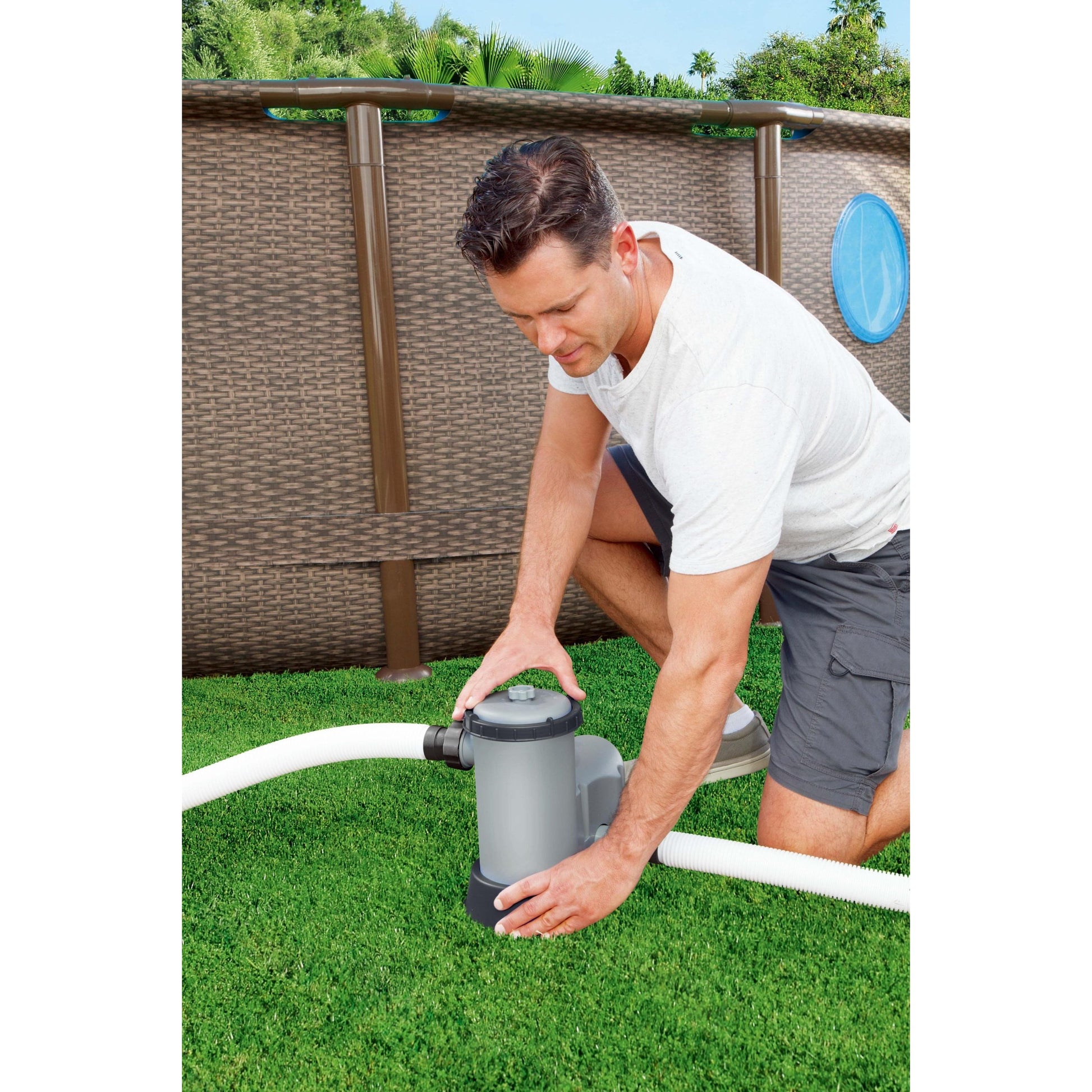 Bestway 58389 Pompa Filtro Per Piscine fuori Terra Portata 5.678 L/h