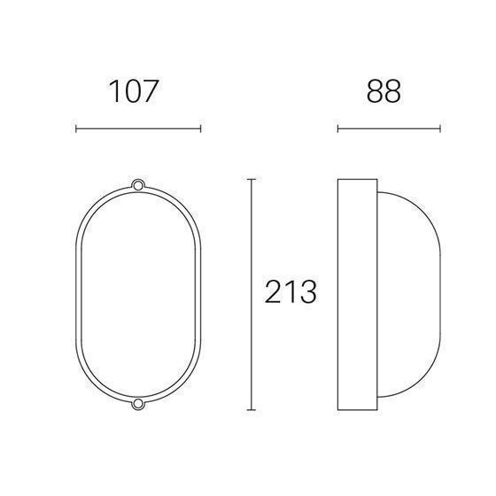 Sovil Sovil PLAFONIERA OVALE 10W LED 3000K