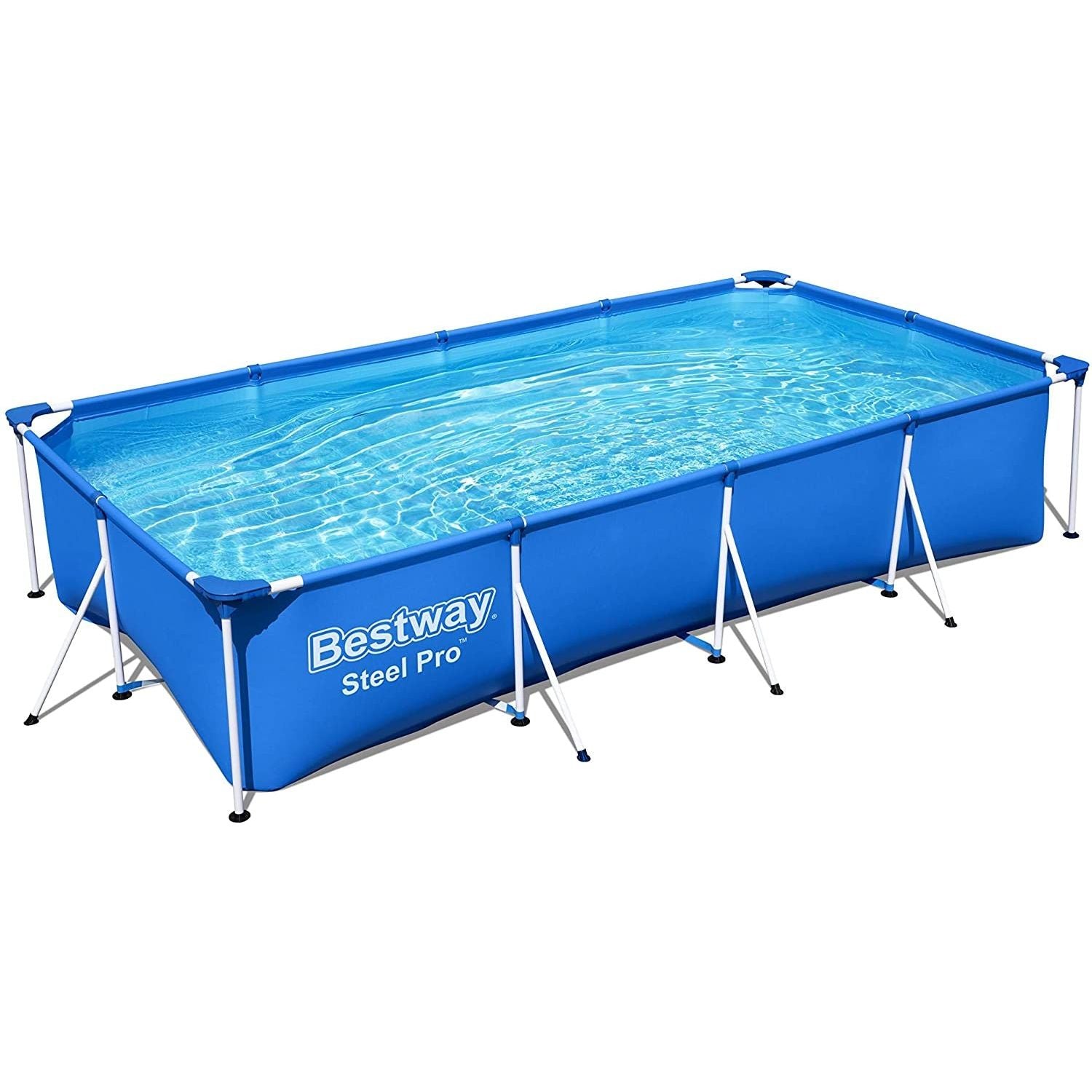 Bestway 56405 Piscina Fuori Terra Steel Pro 400 x 211 x 81 cm Cap. 5.700 Lt. Predisposta Per Pompa Filtro