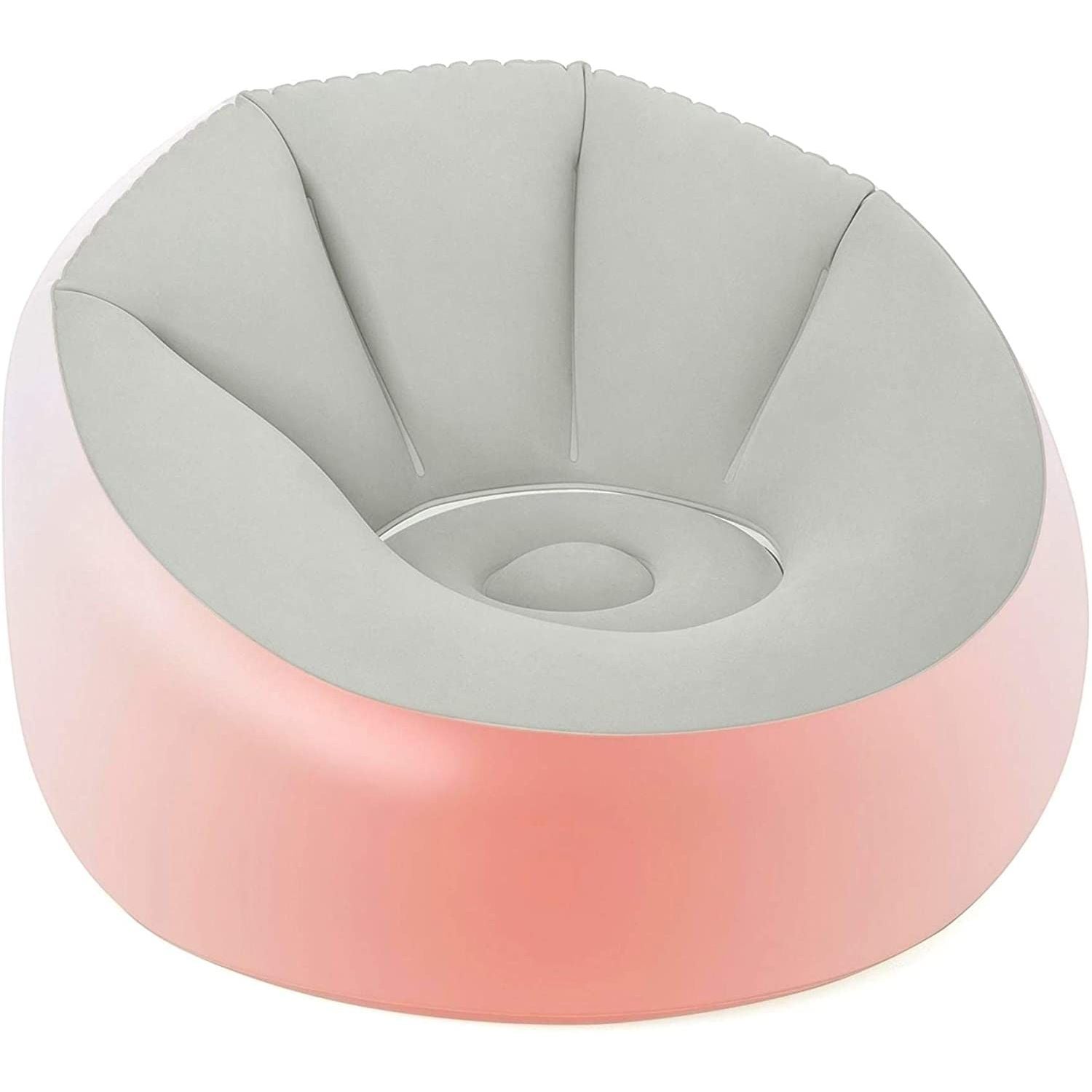 Bestway 75086 Poltrona Gonfiabile Pink, Luce LED Integrata