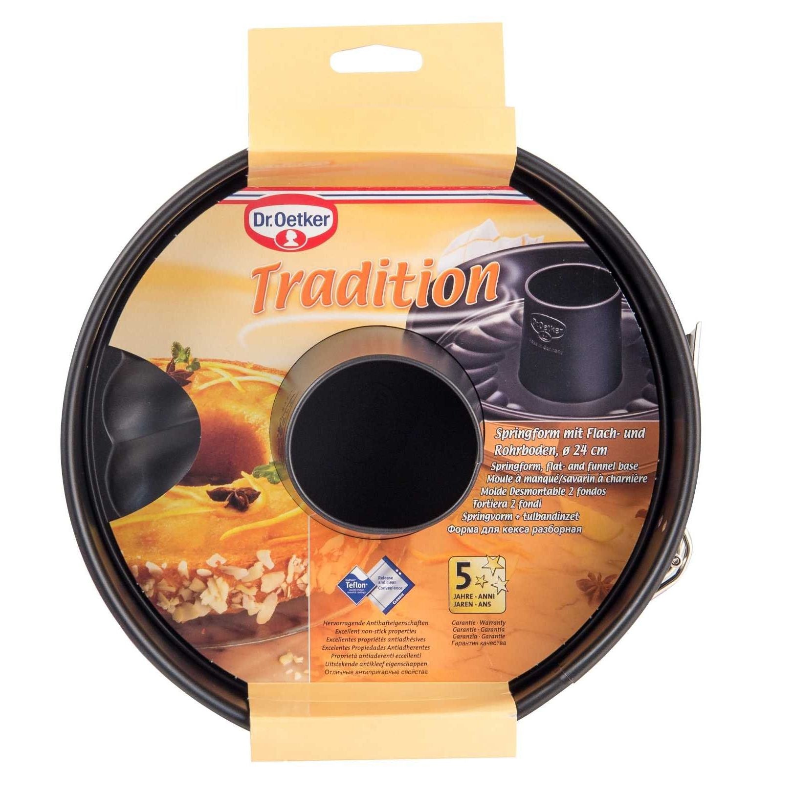 DR. OETKER Tortiera Tradition Apribile, 24cm 2 Fondi