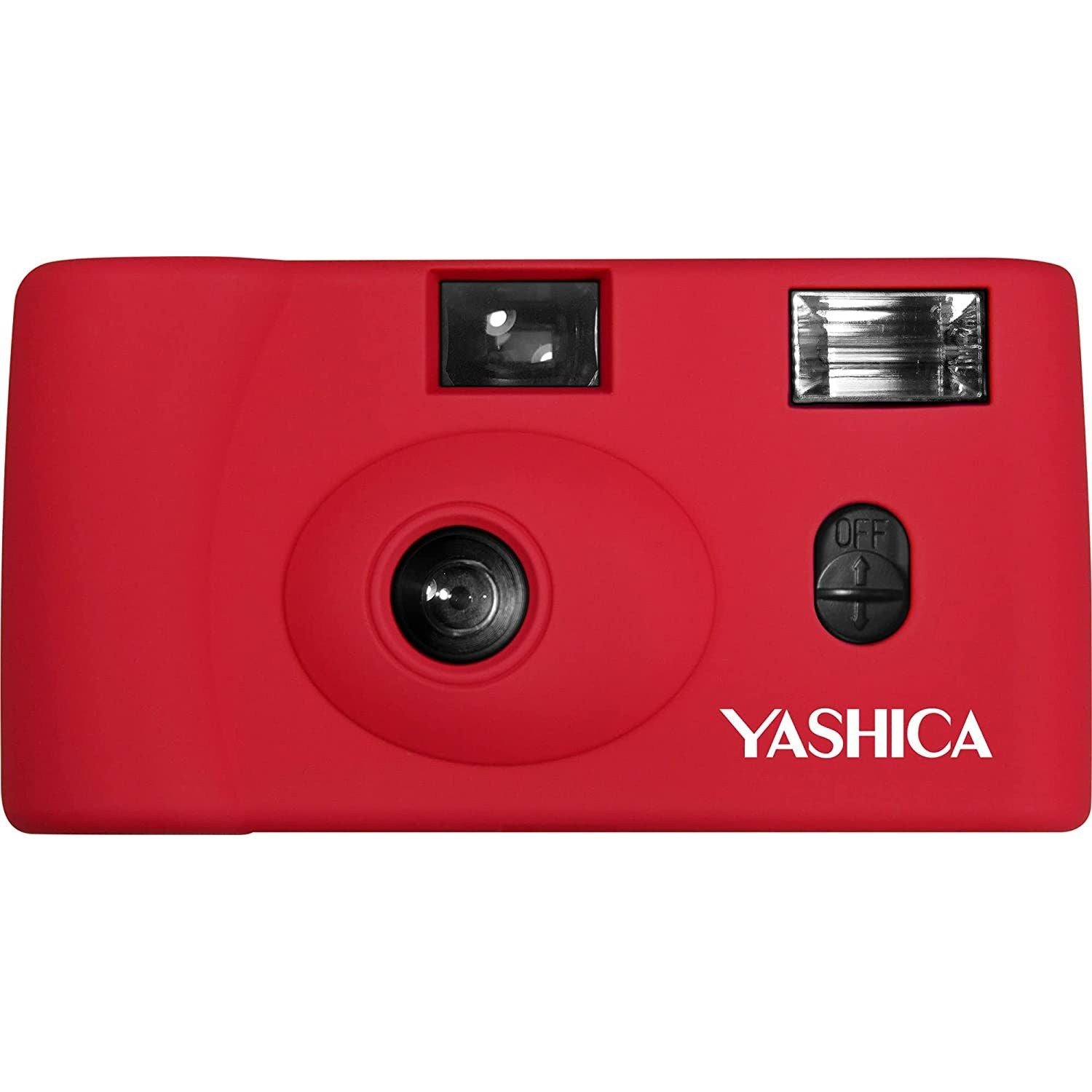 Yashica MF-1 Snapshot, Colore Rosso + PELLICOLA 400/24 FOTO GARANZIA UFFICIALE ITALIA 2 ANNI