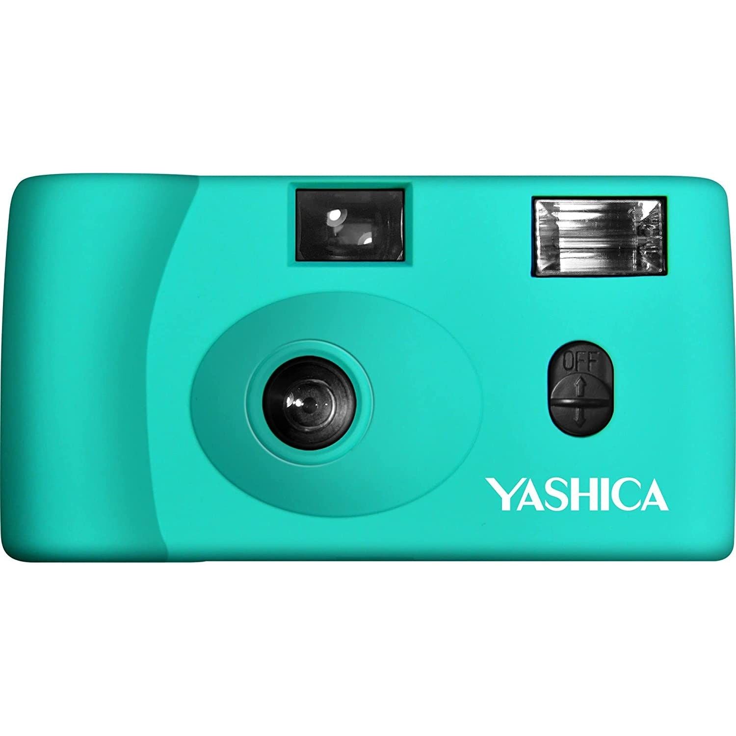 Yashica MF-1 Snapshot, Colore Turchese + PELLICOLA 400/24 FOTO GARANZIA UFFICIALE ITALIA 2 ANNI