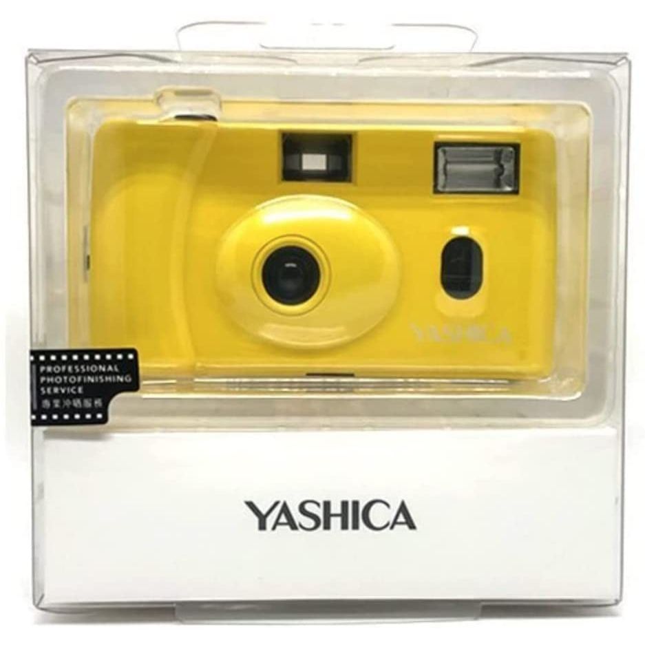 Yashica MF-1 Snapshot, Colore Giallo + PELLICOLA 400/24 FOTO GARANZIA UFFICIALE ITALIA 2 ANNI