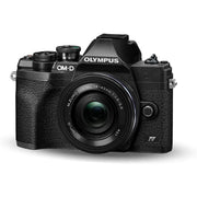 Olympus OM-D E-M10 Mark IV + 14-42mm F3.5‑5.6 EZ PANCAKE (BLACK) GARANZIA ITALIA POLYPHOTO 2 ANNI