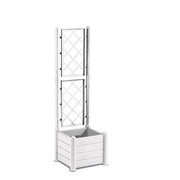 Fioriera Italia Stefanplast Quadra Con Spalliera Colore Bianco