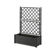 Fioriera Italia Stefanplast Rettangolare Con Spalliera Colore Antracite