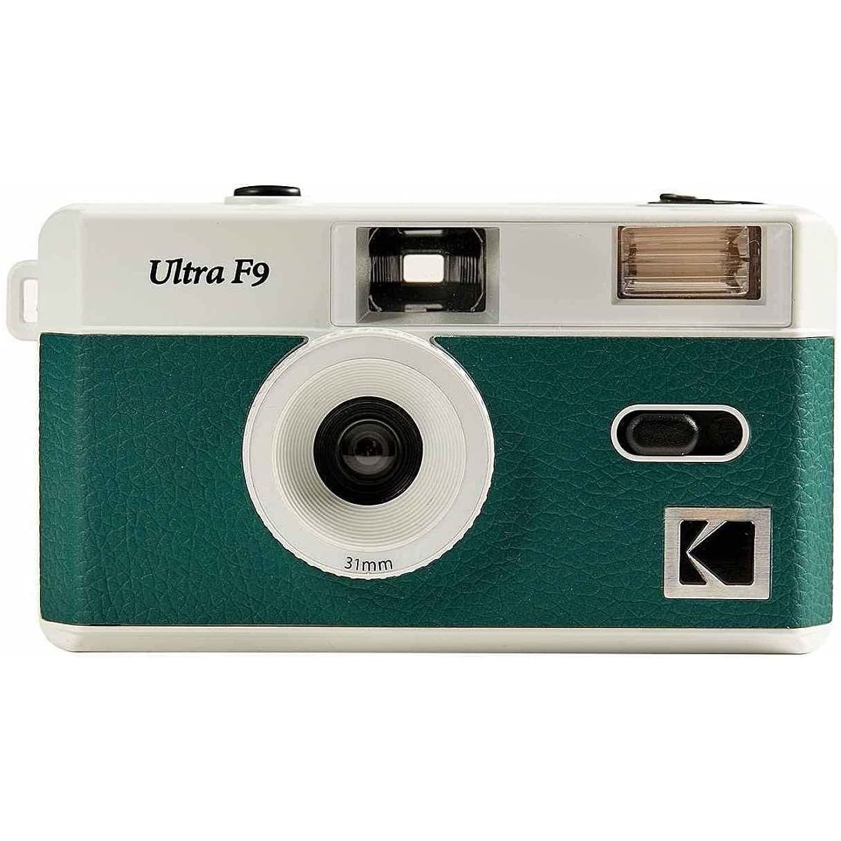 Kodak Film Camera Analogica Ultra F9 WHITE BODY / DARK NIGHT GREEN GARANZIA UFFICIALE ITALIA 2 ANNI