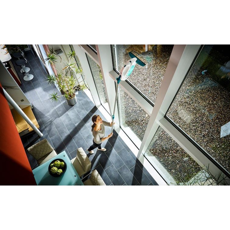 Leifheit Dry & Clean Set Lavavetri Elettrico Con Manico Per Lavaggio a 360°