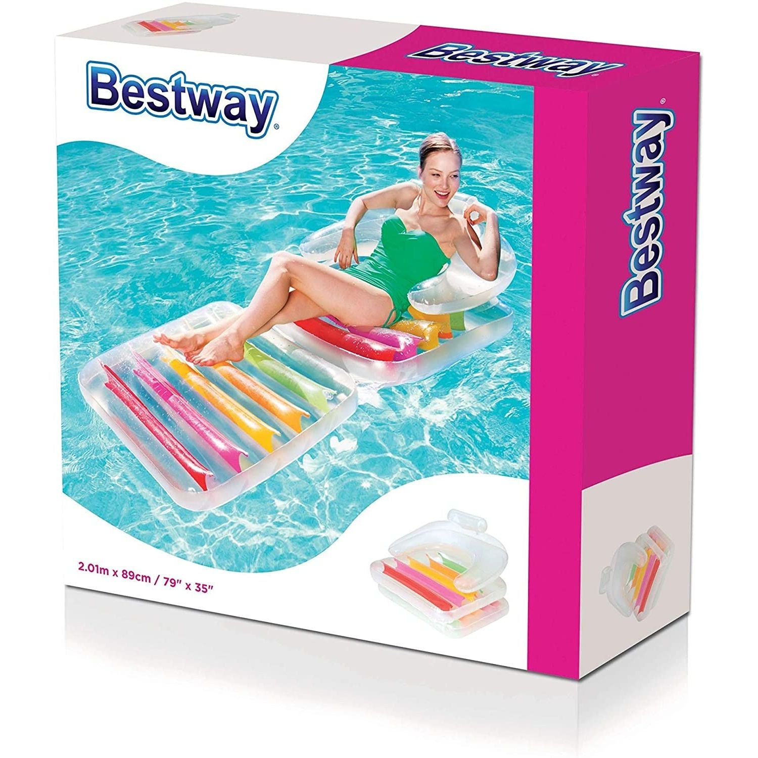 Bestway 43023 Poltrona Materassino Pieghevole Cm. 201X89 Con Schienale