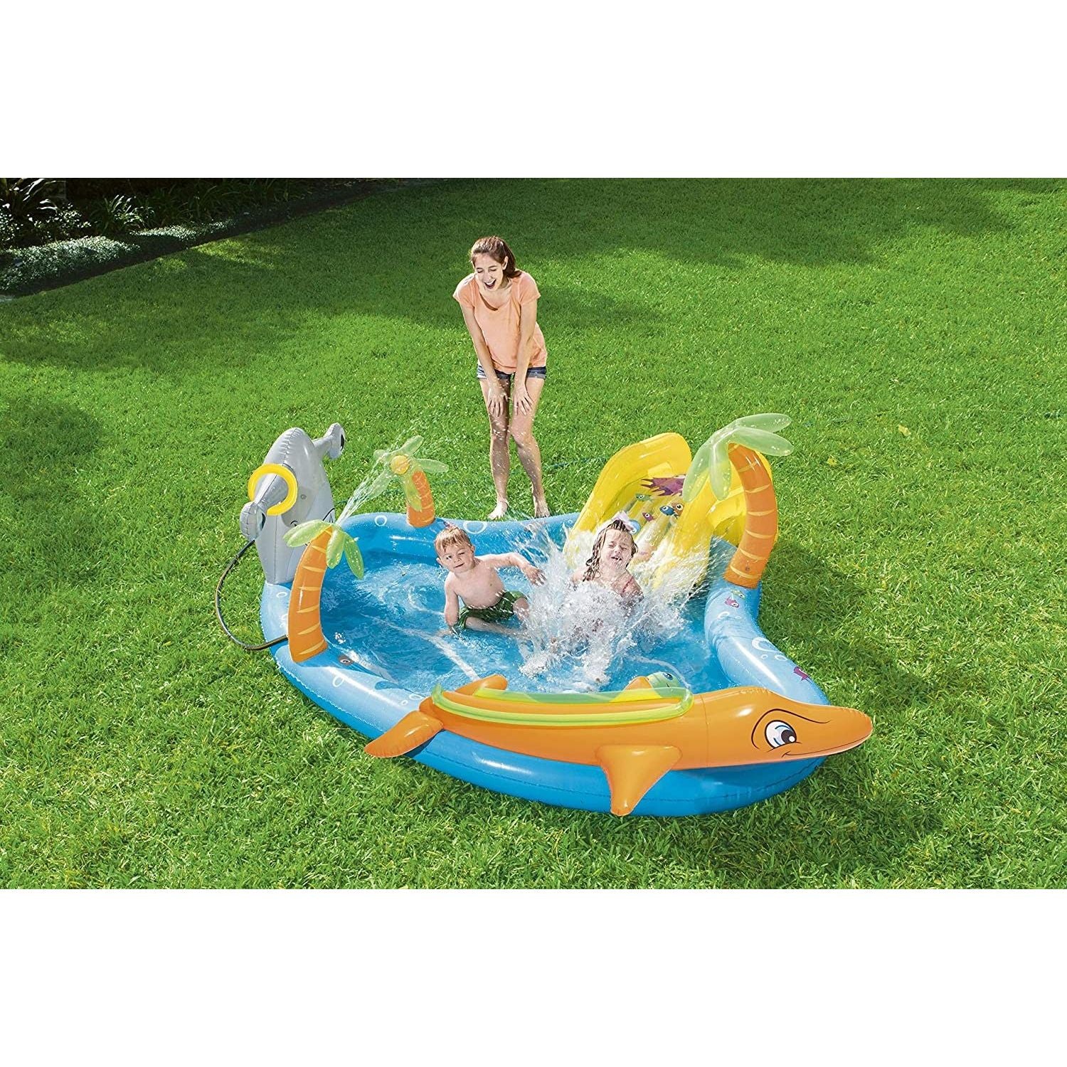 Bestway 53067 Piscina Play Center Mare Cm 280X257X87 Con Fondo Gonfiabile