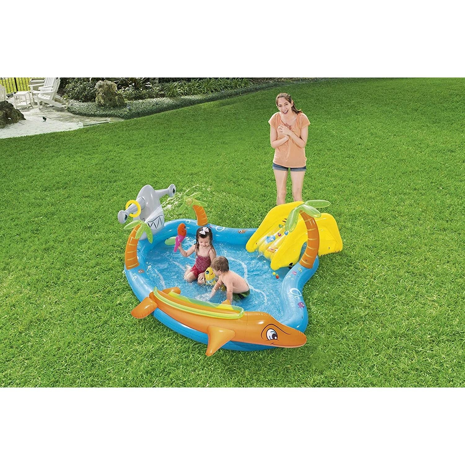 Bestway 53067 Piscina Play Center Mare Cm 280X257X87 Con Fondo Gonfiabile