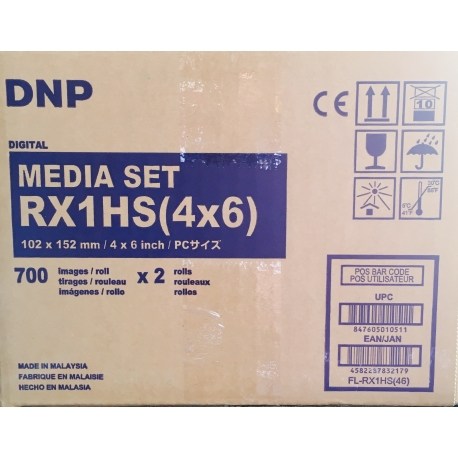 DNP RX1HS - 10X15 Carta + Ribbon per 1400 Stampe 10x15