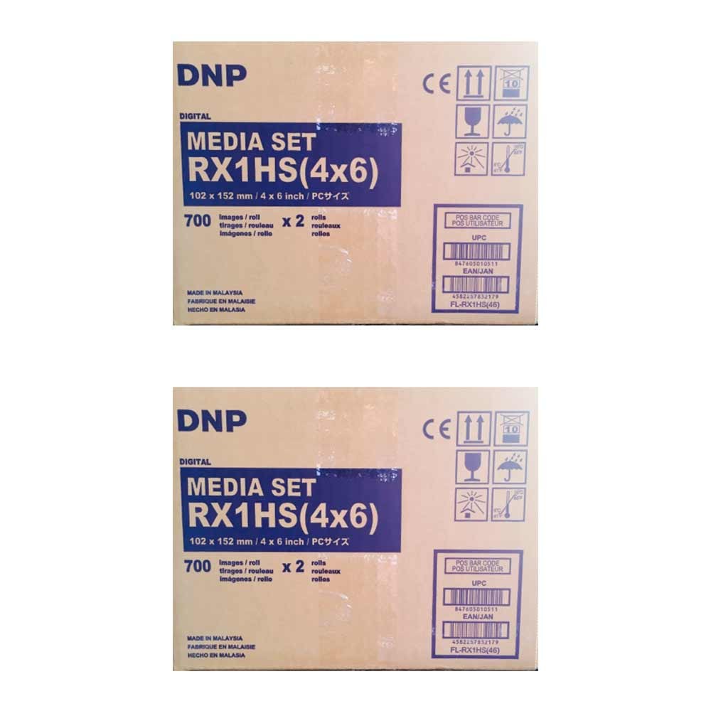 DNP RX1HS - 10X15 Carta + Ribbon per 1400 Stampe 10x15 (Confezione da 2)