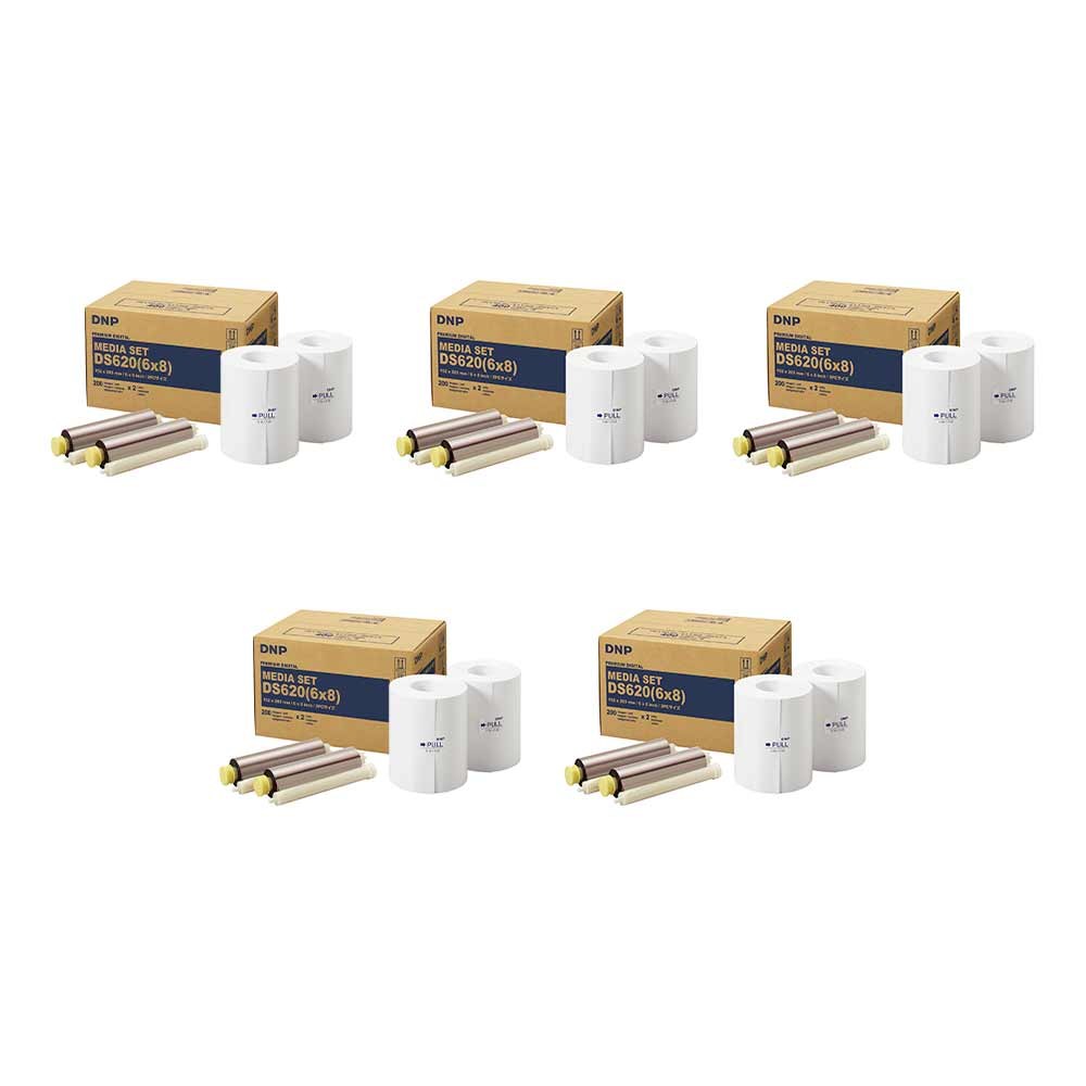 DNP X DS620 6X8 15X20 Carta Stampe (Confezione da 5)