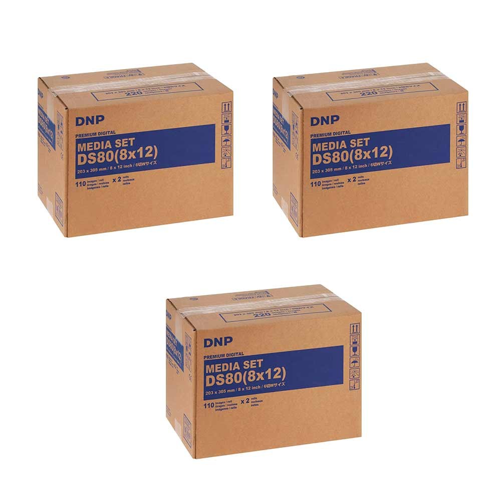 DNP DS80 8X12 - 20X30 Carta Stampe (Confezione da 3)