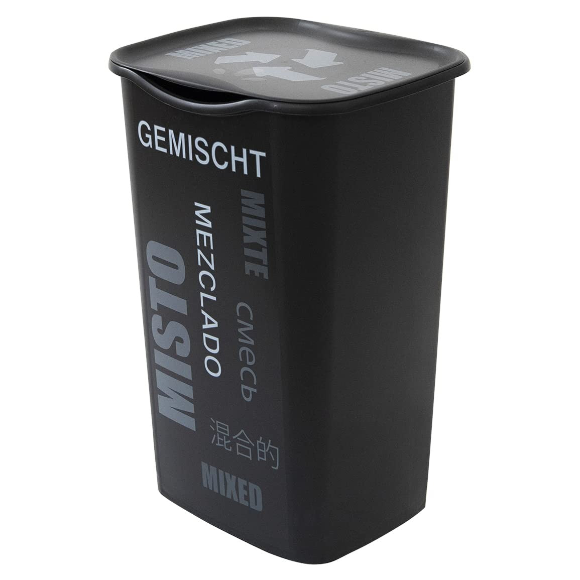 INCA POKER SET CONTENITORI RACCOLTA DIFFERENZIATA CON COPERCHIO 50 LITRI CARTA ,PLASTICA,VETRO E INDIFFERENZIATA