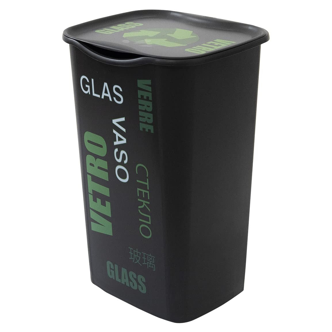 INCA TRIS SET CONTENITORI RACCOLTA DIFFERENZIATA CON COPERCHIO 50 LITRI CARTA ,PLASTICA E VETRO