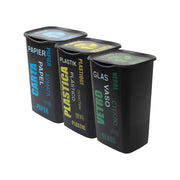 INCA TRIS SET CONTENITORI RACCOLTA DIFFERENZIATA CON COPERCHIO 50 LITRI CARTA ,PLASTICA E VETRO