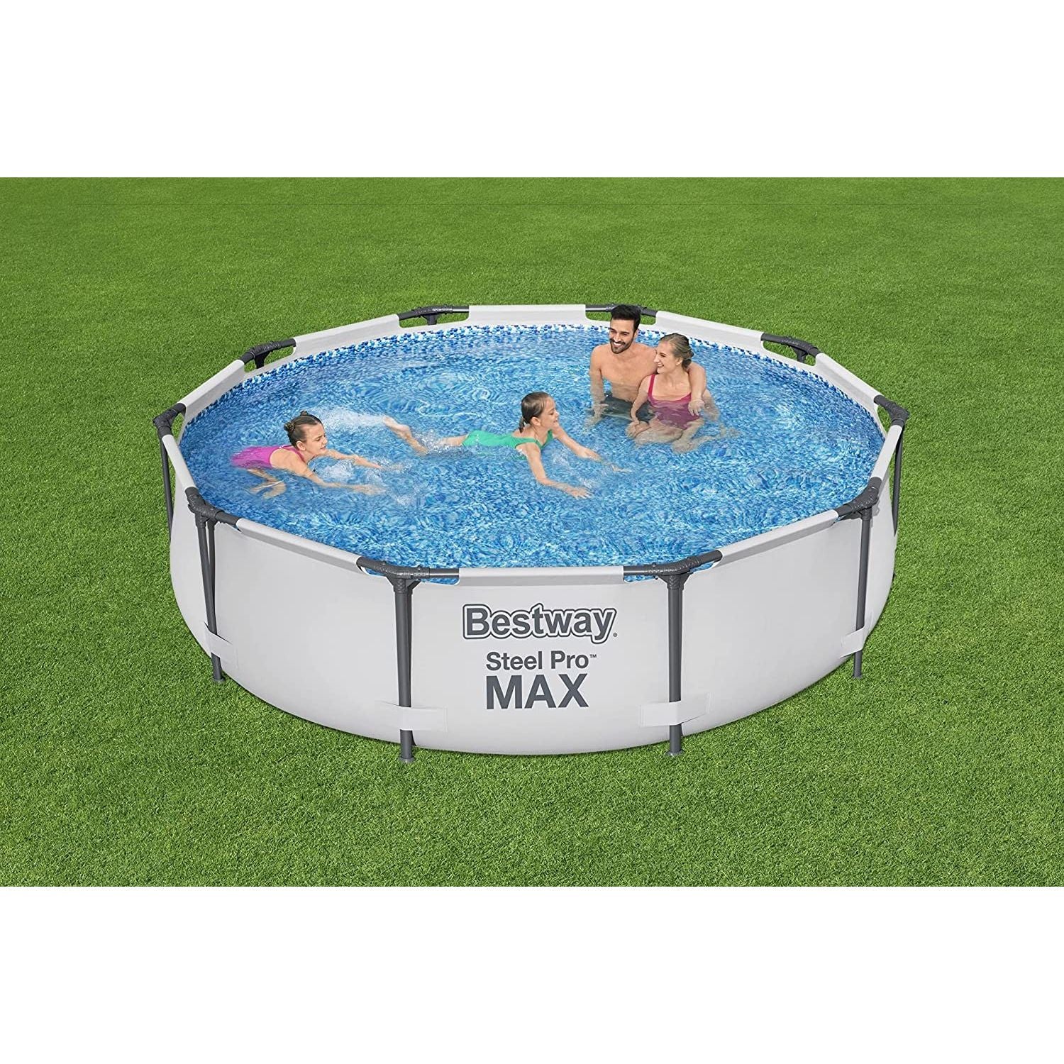 Bestway 56406 Piscina Fuori Terra Steel Pro Max 305 x 76 cm Cap. 4.678 Lt
