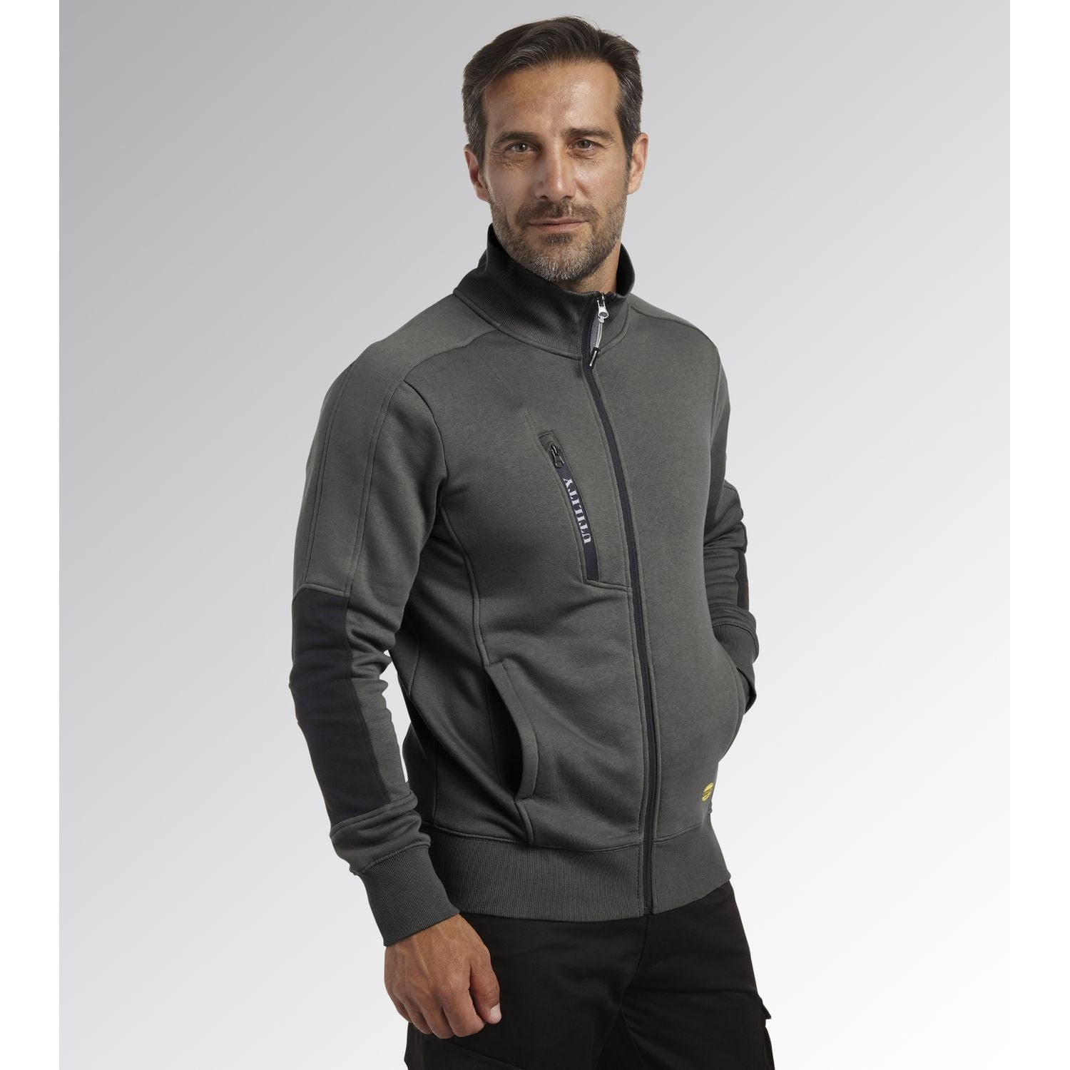 Diadora Utility Felpa Da Lavoro SWEATSHIRT FZ LITEWORK Colore Grigio Taglia XL