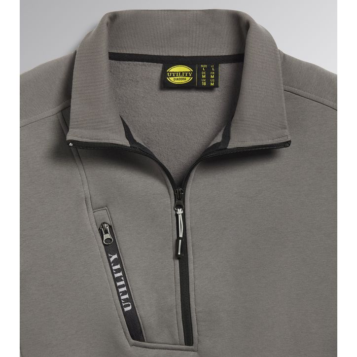 DIADORA UTILITY FELPA DA LAVORO SWEATSHIRT HZ LITEWORK COLORE GRIGIO TAGLIA XXXL