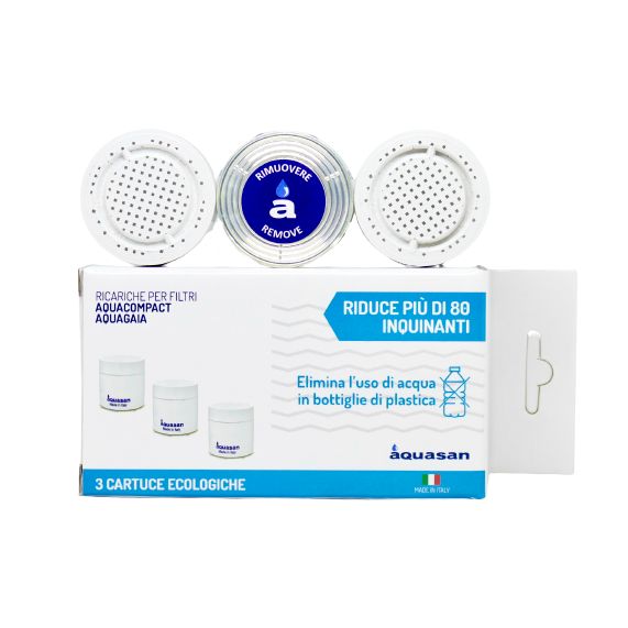 Aquasan Filtro Cartuccia Di Ricambio Aquacompact Kit 3 Filtri 3000 Litri