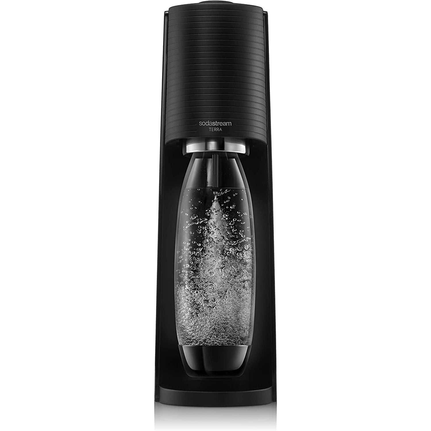 Sodastream Terra Megapack , Gasatore + 3 Bottiglie + Nuovo Clindro, Nero