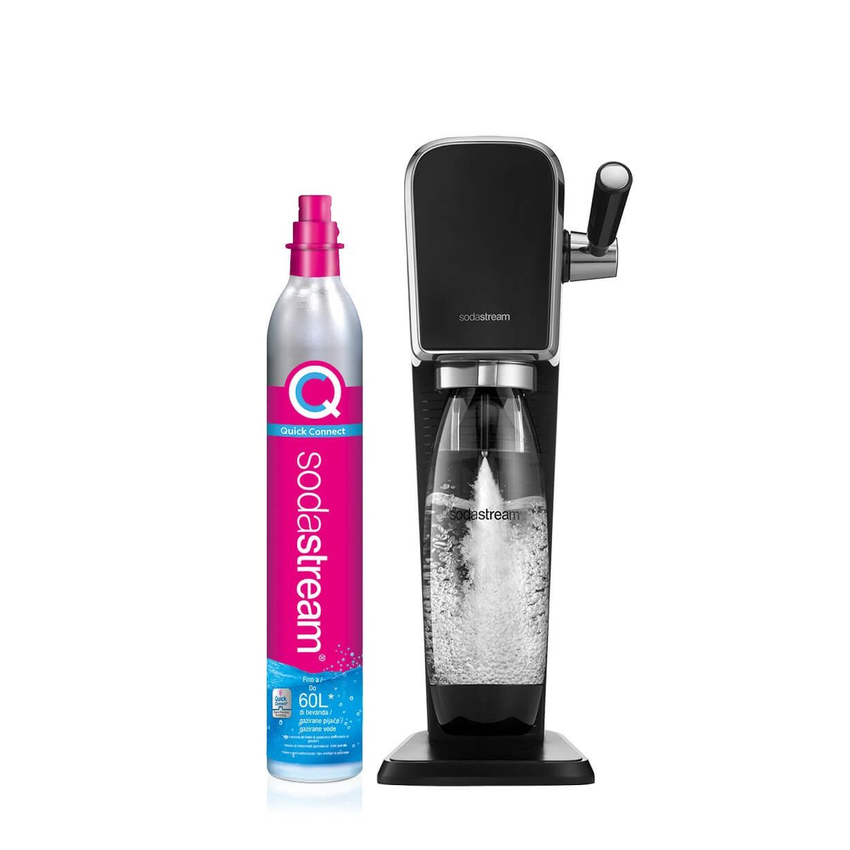 Sodastream Nuovo Gasatore Art Con Bottiglia In Pet Lavabile In Lavastoviglie Colore Nero