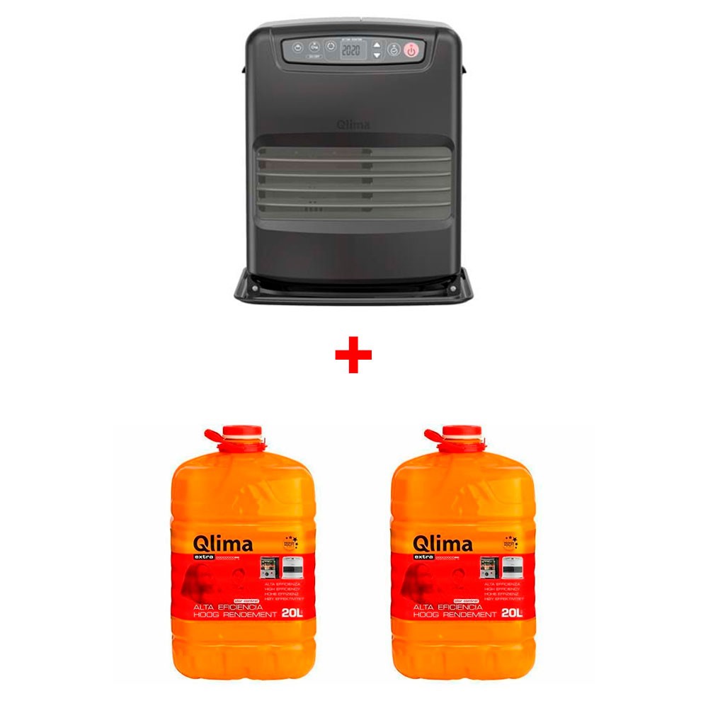 Qlima Stufa Laser A SRE3230TC-2 + 2 Taniche Combustibile Extra