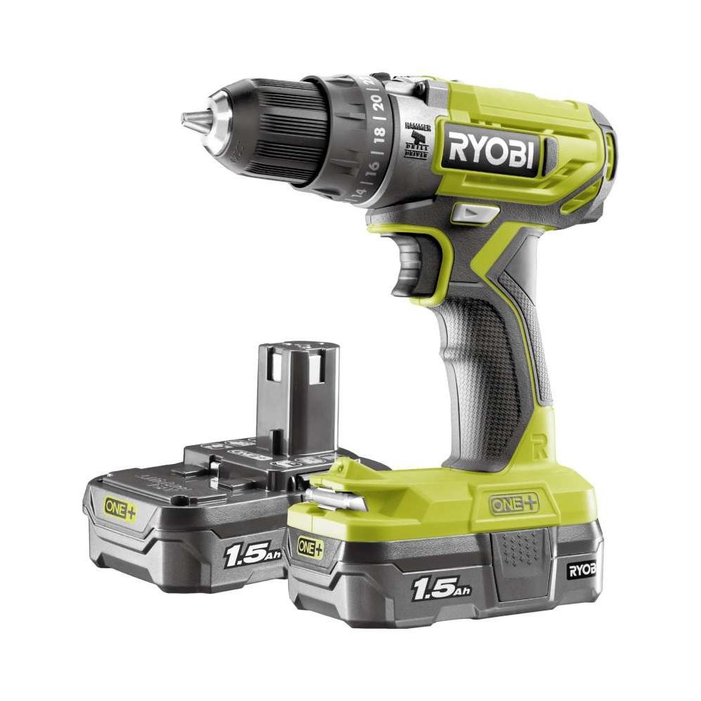 Ryobi Trapano A Percussione Compatto 18V Con 2 Batterie A Litio 18V 1.5 Ah