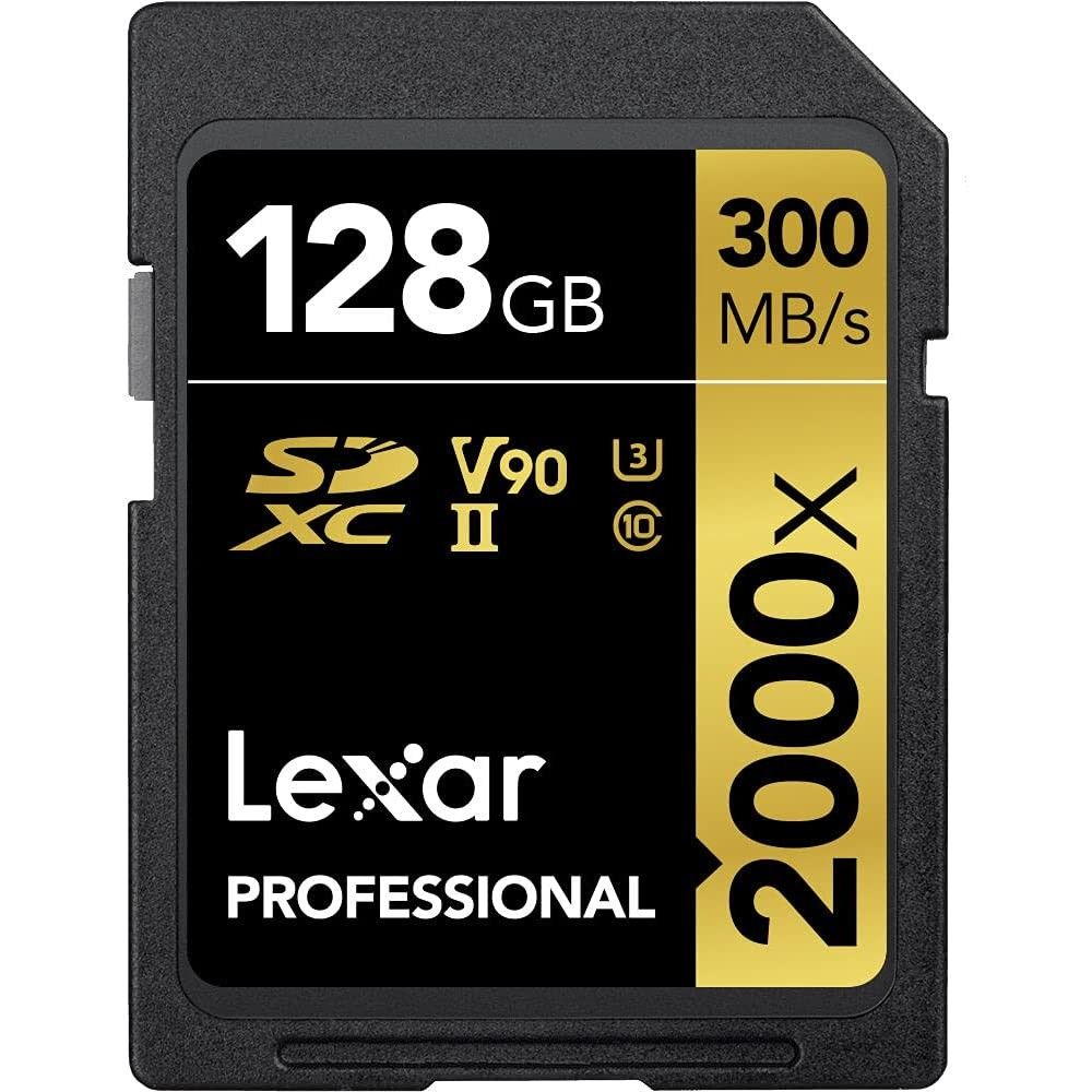 LEXAR SDXC 128GB PRO 2000X UHS-II U3 V90 GOLD SERIES