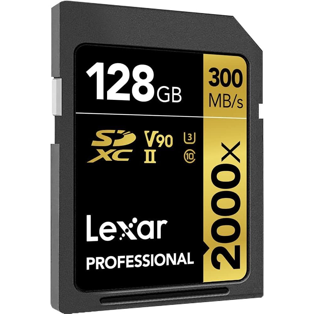 LEXAR SDXC 128GB PRO 2000X UHS-II U3 V90 GOLD SERIES