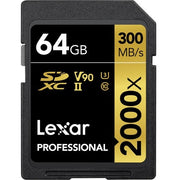 LEXAR SDXC 64GB PRO 2000X UHS-II U3 V90 GOLD SERIES