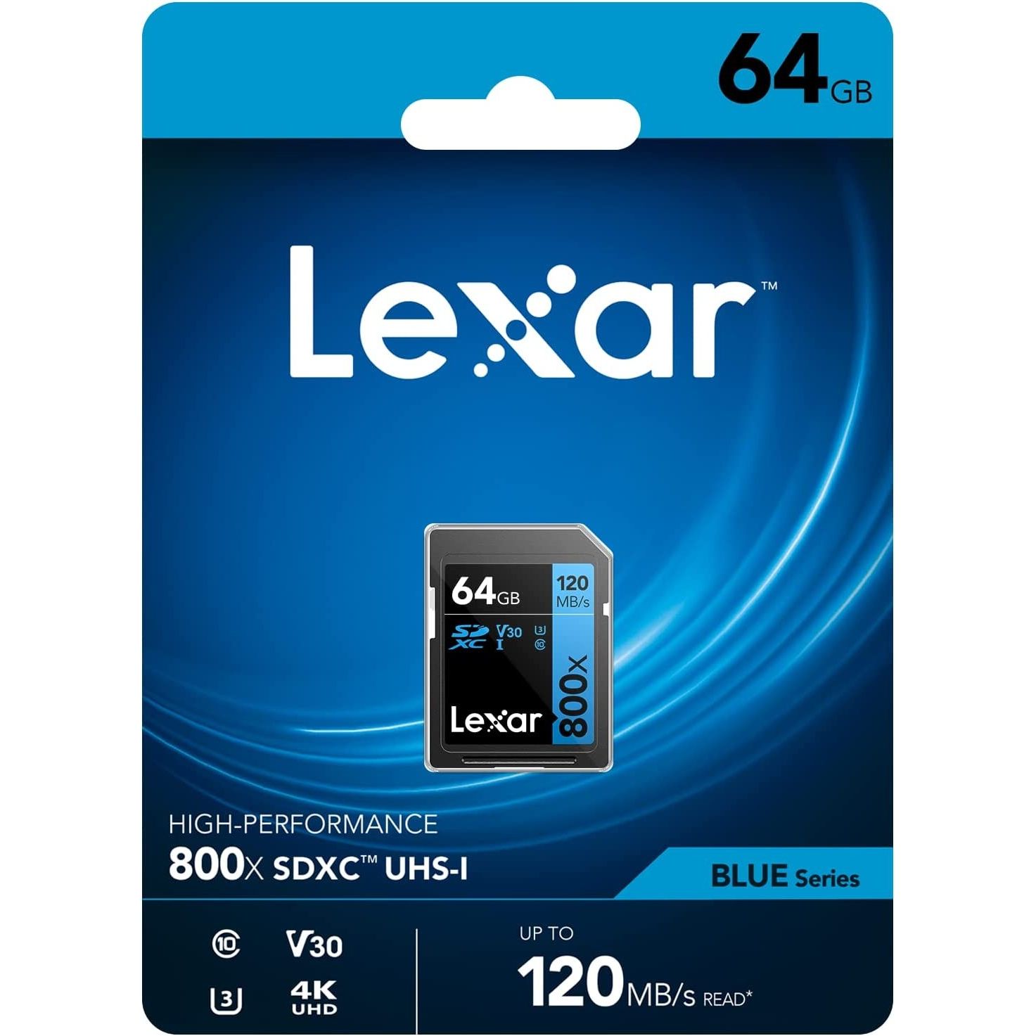 Lexar SDXC 800x 64GB C10 U3 V30 Professional
