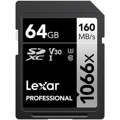 Lexar SDXC 1066x 64GB UHS-I C10 U3 V30 Professional