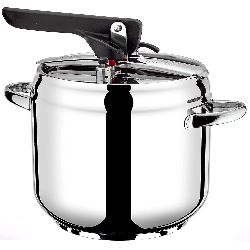 Pintinox Pentola a Pressione Serie First in Acciaio Inox Adatta all'Induzione Con 4 Sistemi di Sicurezza 5 Litri