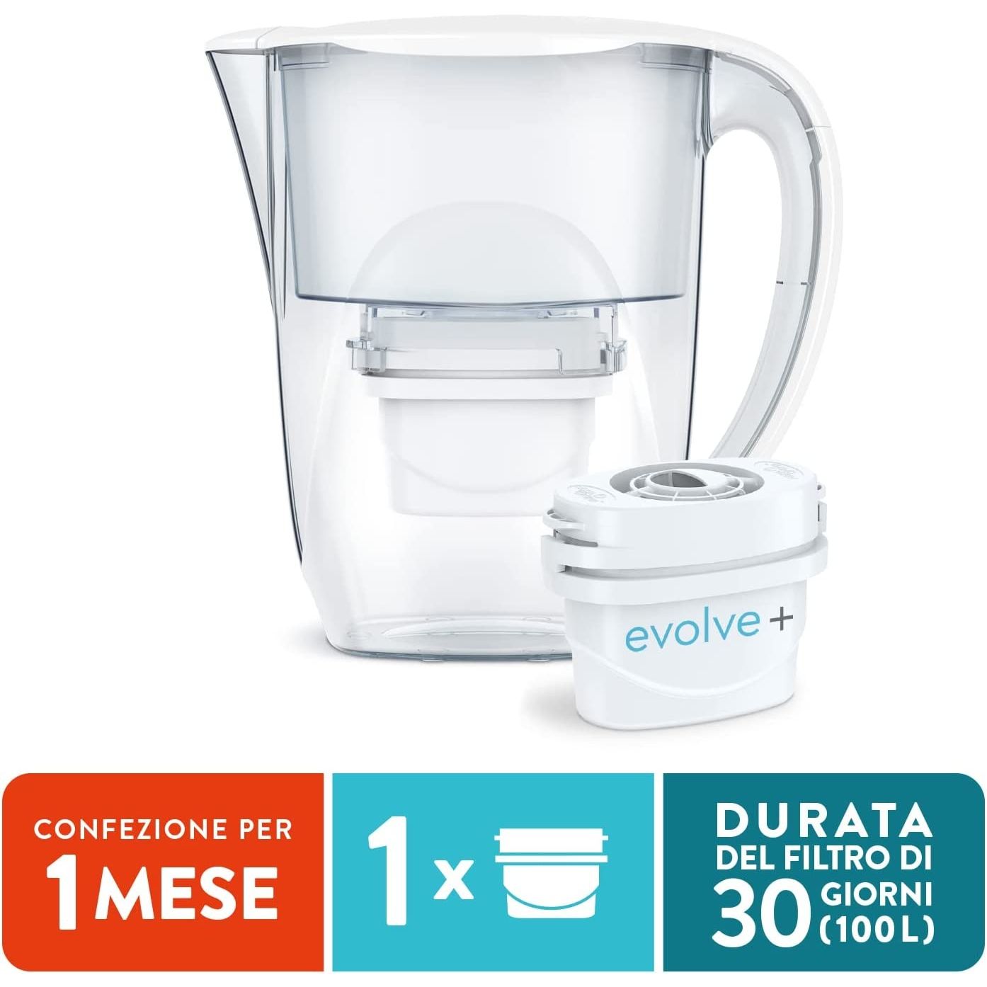 Aqua Optima Oria Caraffa 2.8L Acqua Filtrata + 1 Filtro