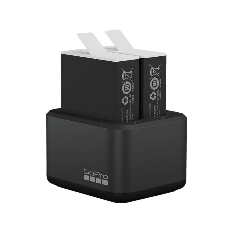 Gopro Dual Battery Charger + 2 Enduro Batteria (HERO 9-HERO 10-HERO 11-HERO 12) GARANZIA ITALIA 2 ANNI