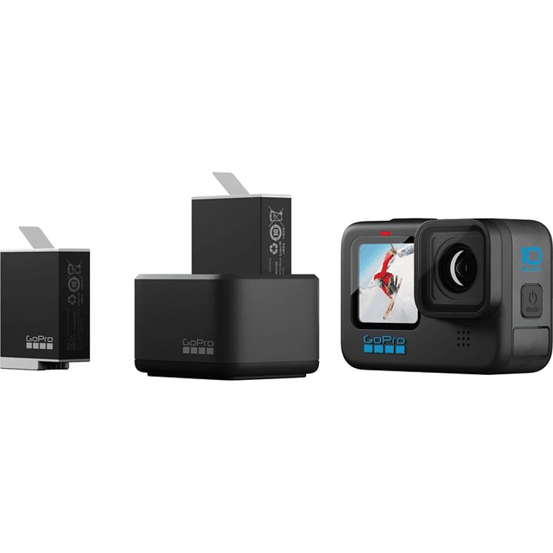 Gopro Dual Battery Charger + 2 Enduro Batteria (HERO 9-HERO 10-HERO 11-HERO 12) GARANZIA ITALIA 2 ANNI
