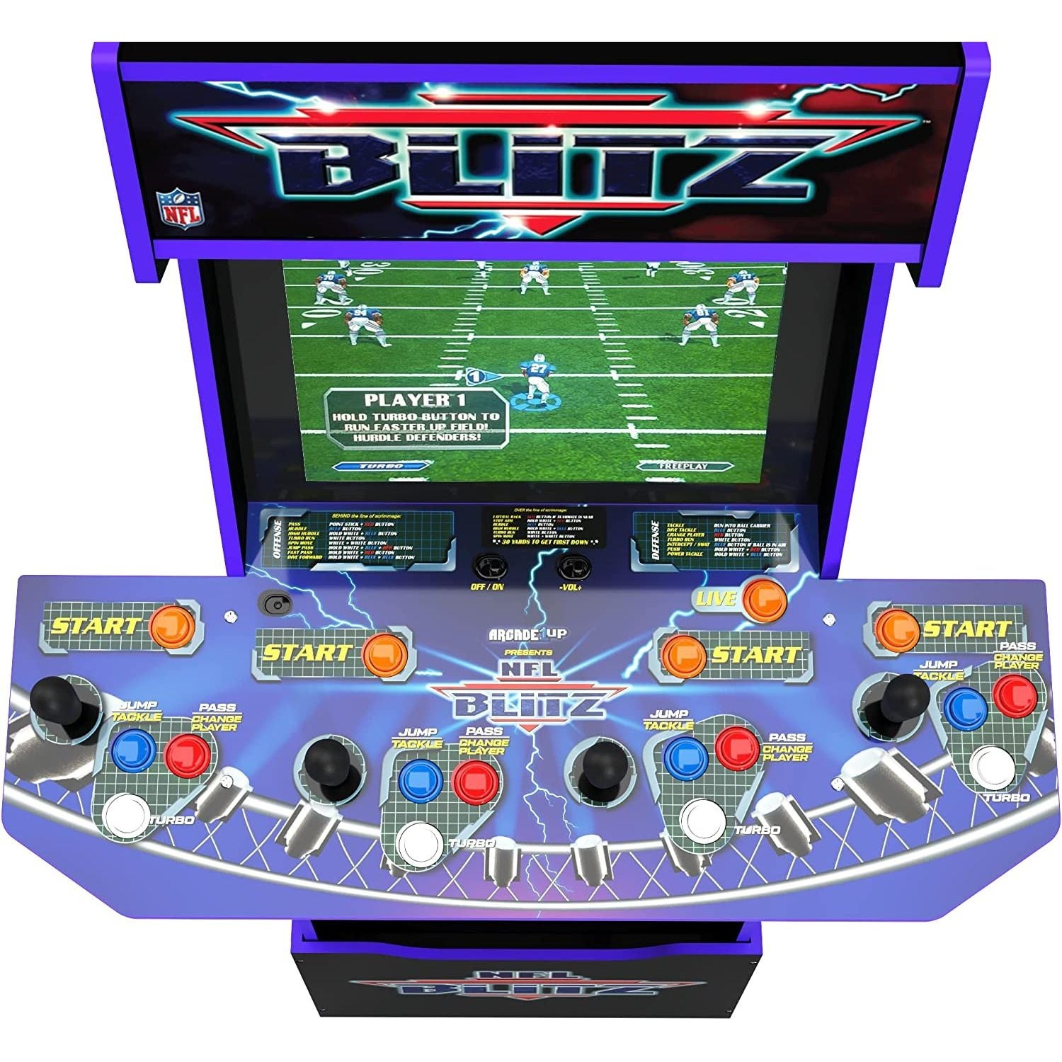 VideoGioco NFL BLITZ Legends Cabinato Arcade1UP GARANZIA UFFICIALE POLYPHOTO