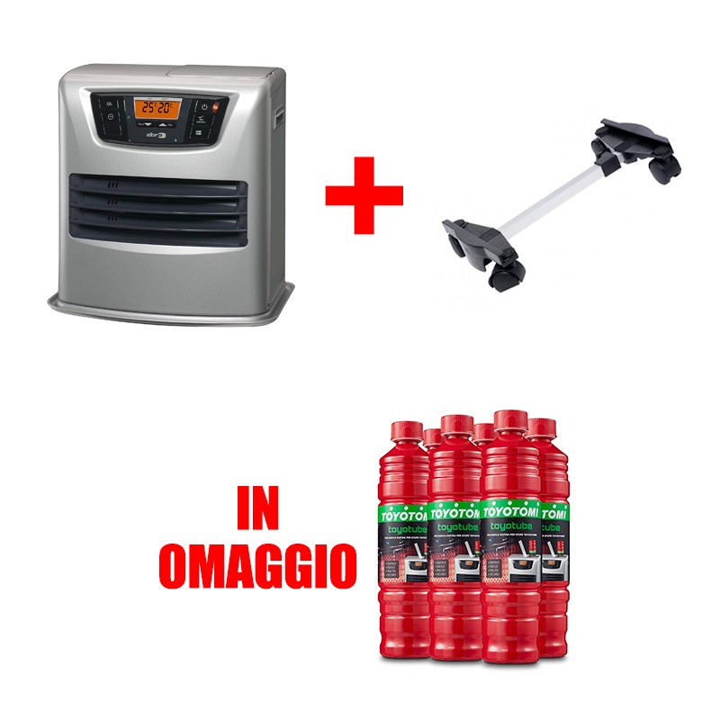 Zibro LC 135 Stufa a Combustibile Elettronica, Portatile Con Carrellino e 6 Taniche Da LT. 1,4 Toyotube In Omaggio