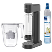 Philips Water Kit Completo Gasatore GoZero Colore Nero + Caraffa Filtrante Da 2,6 Litri