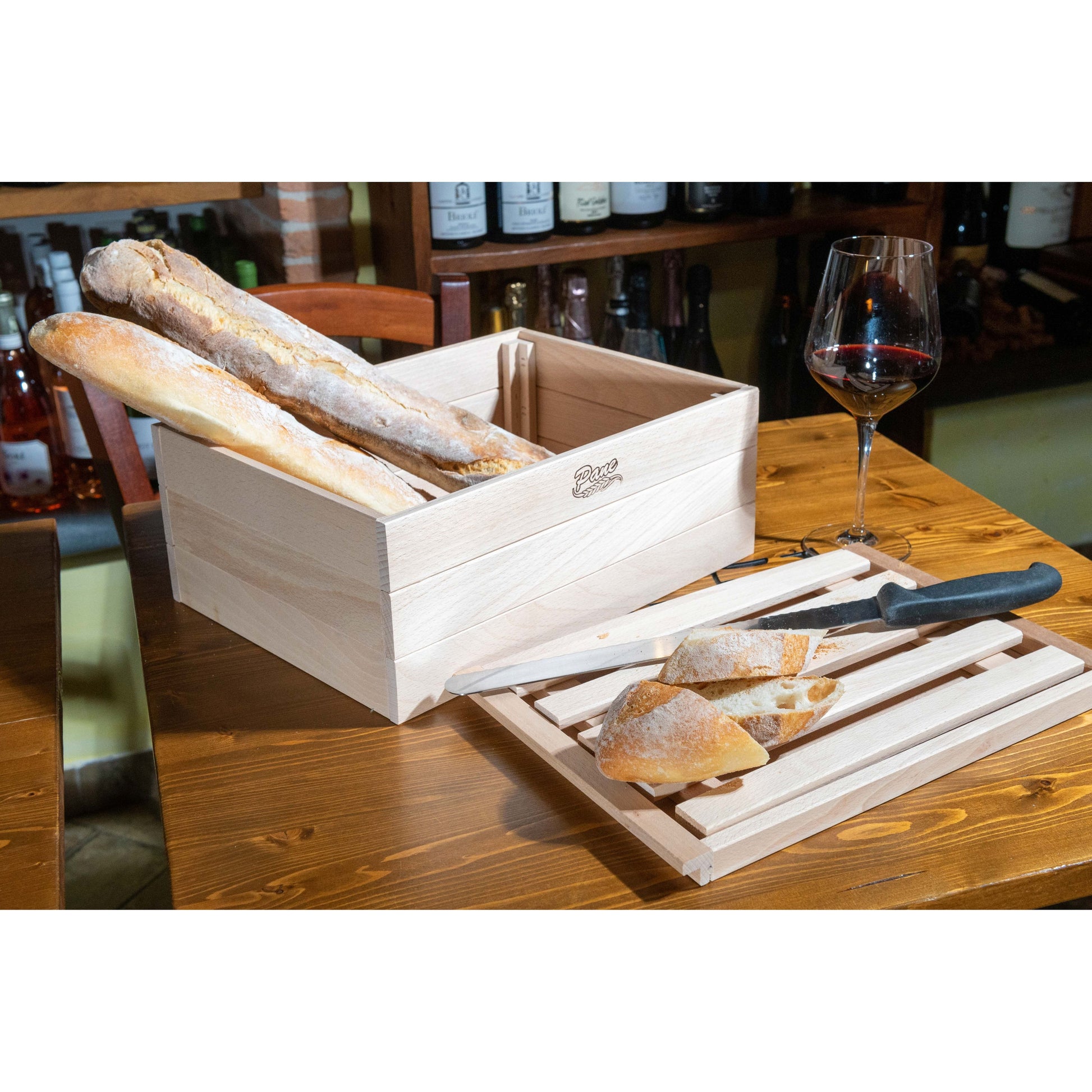 Inca Portapane Con Tagliere In Legno Di Faggio