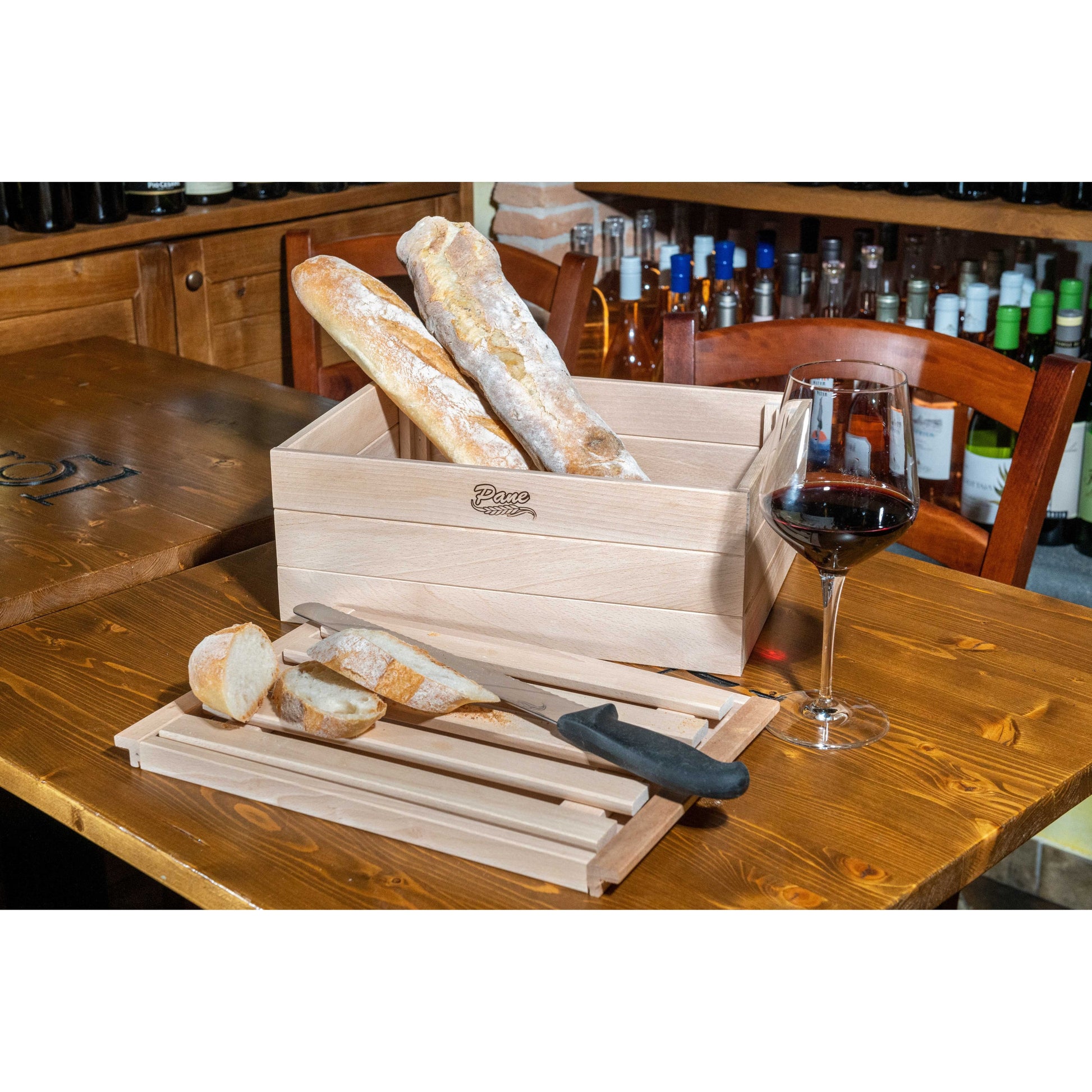 Inca Portapane Con Tagliere In Legno Di Faggio