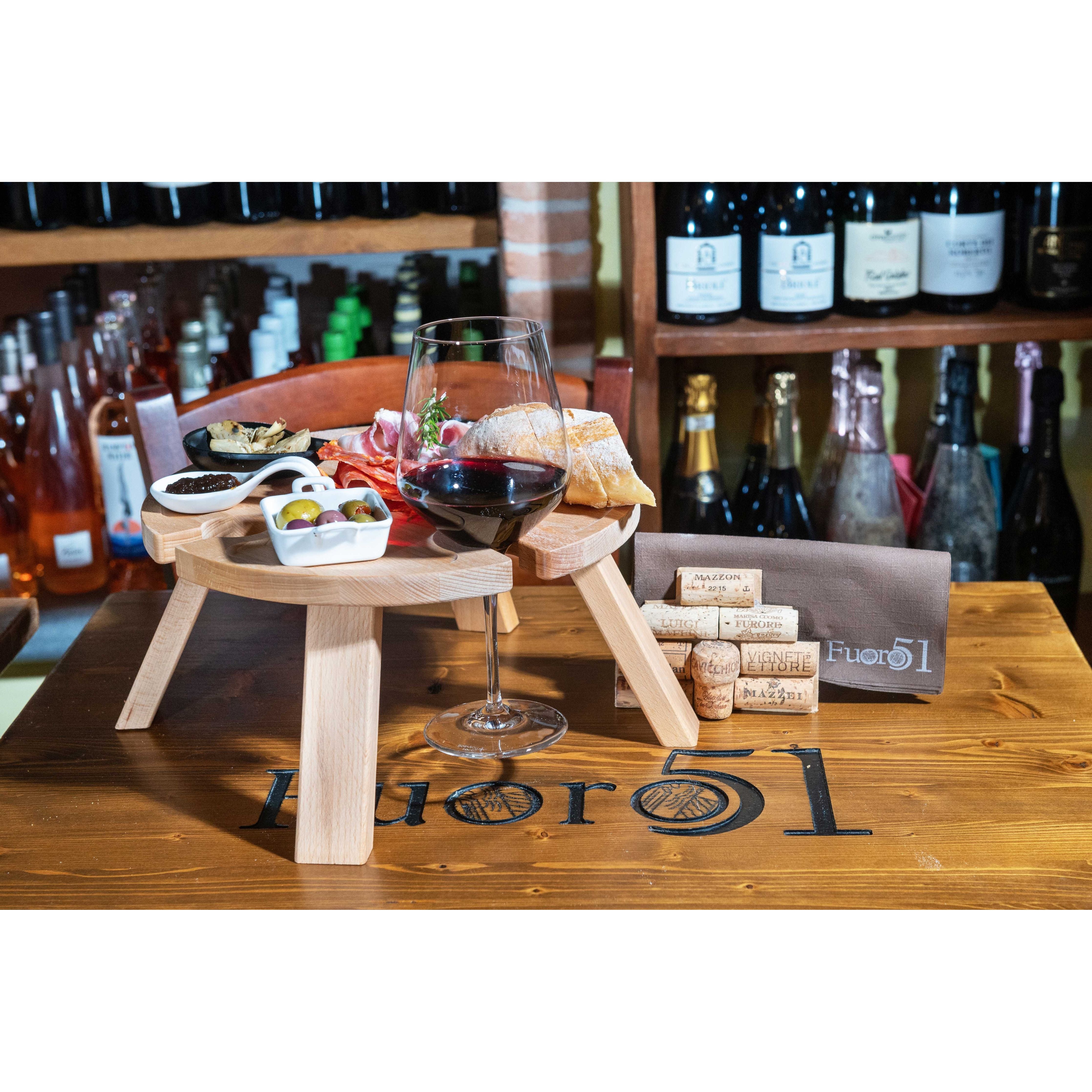 Inca Tavolino Vassoio Aperitivo Pic Nic In Legno Faggio