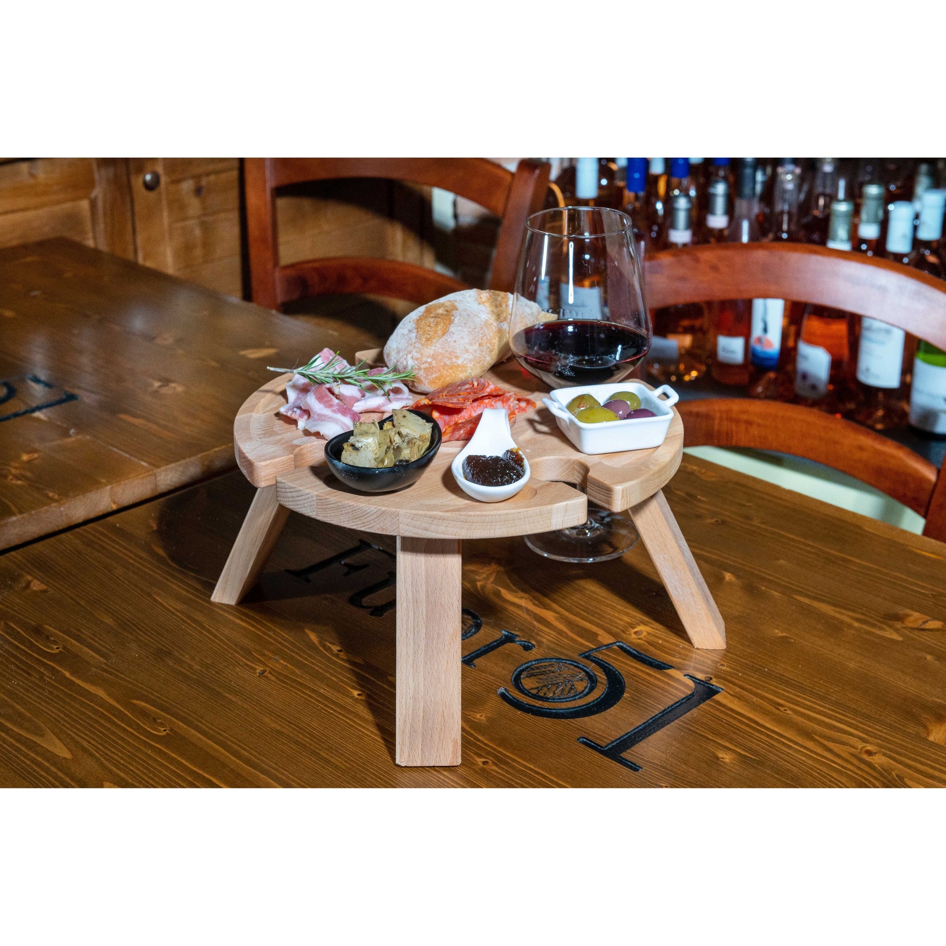 Inca Tavolino Vassoio Aperitivo Pic Nic In Legno Faggio