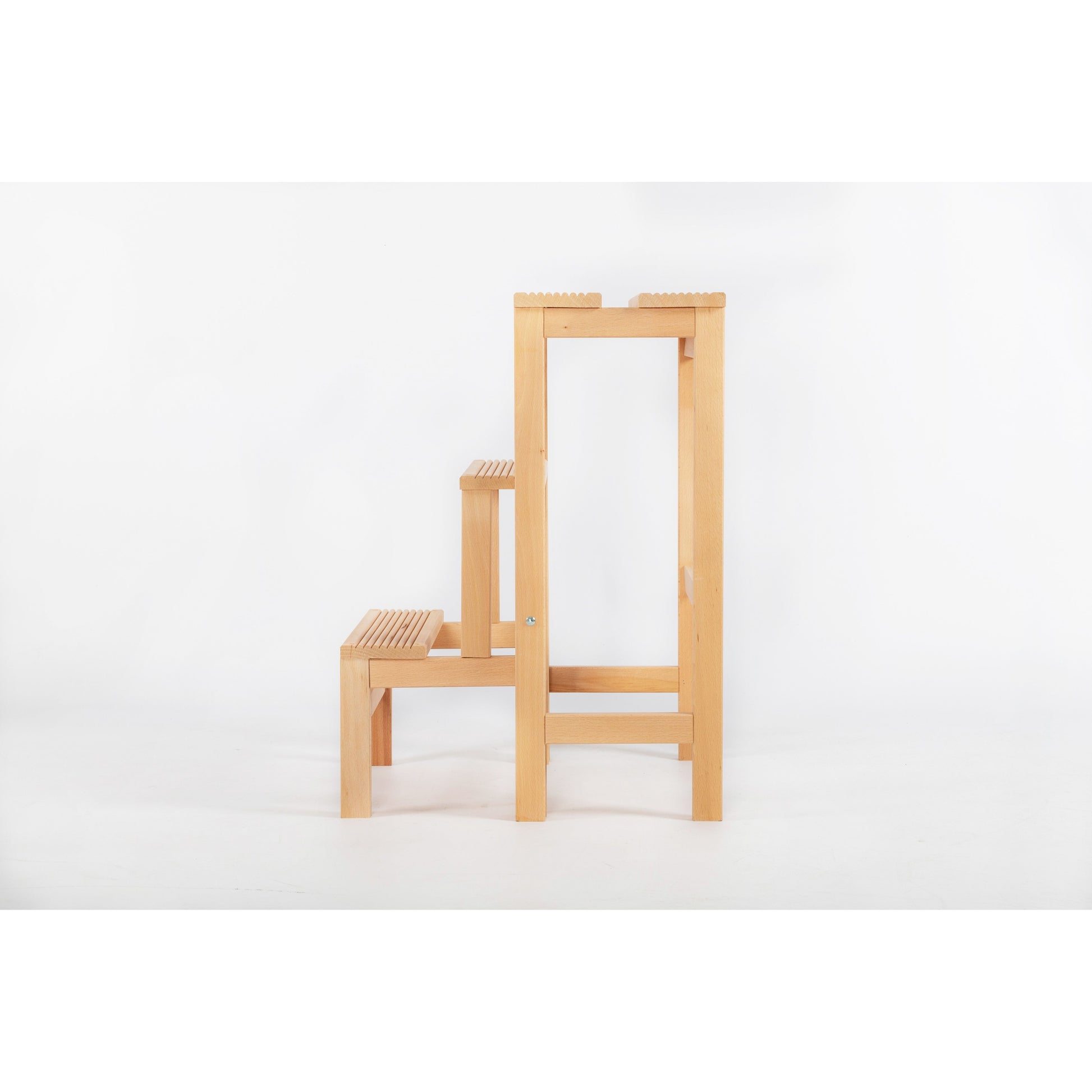 Inca Sgabello A Ribalta Con 3 Gradini In Legno Faggio Naturale