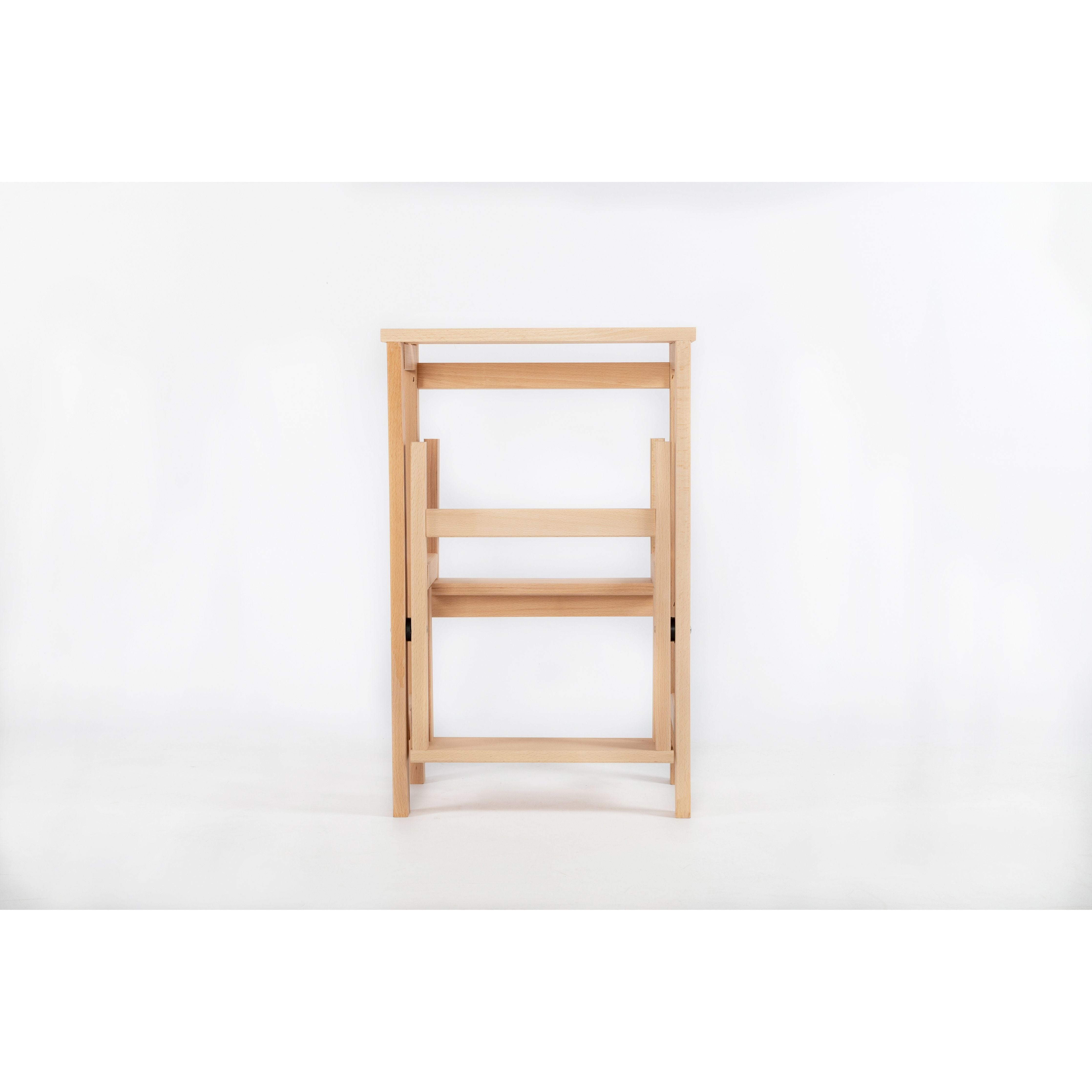 Inca Sgabello A Ribalta Con 3 Gradini In Legno Faggio Naturale