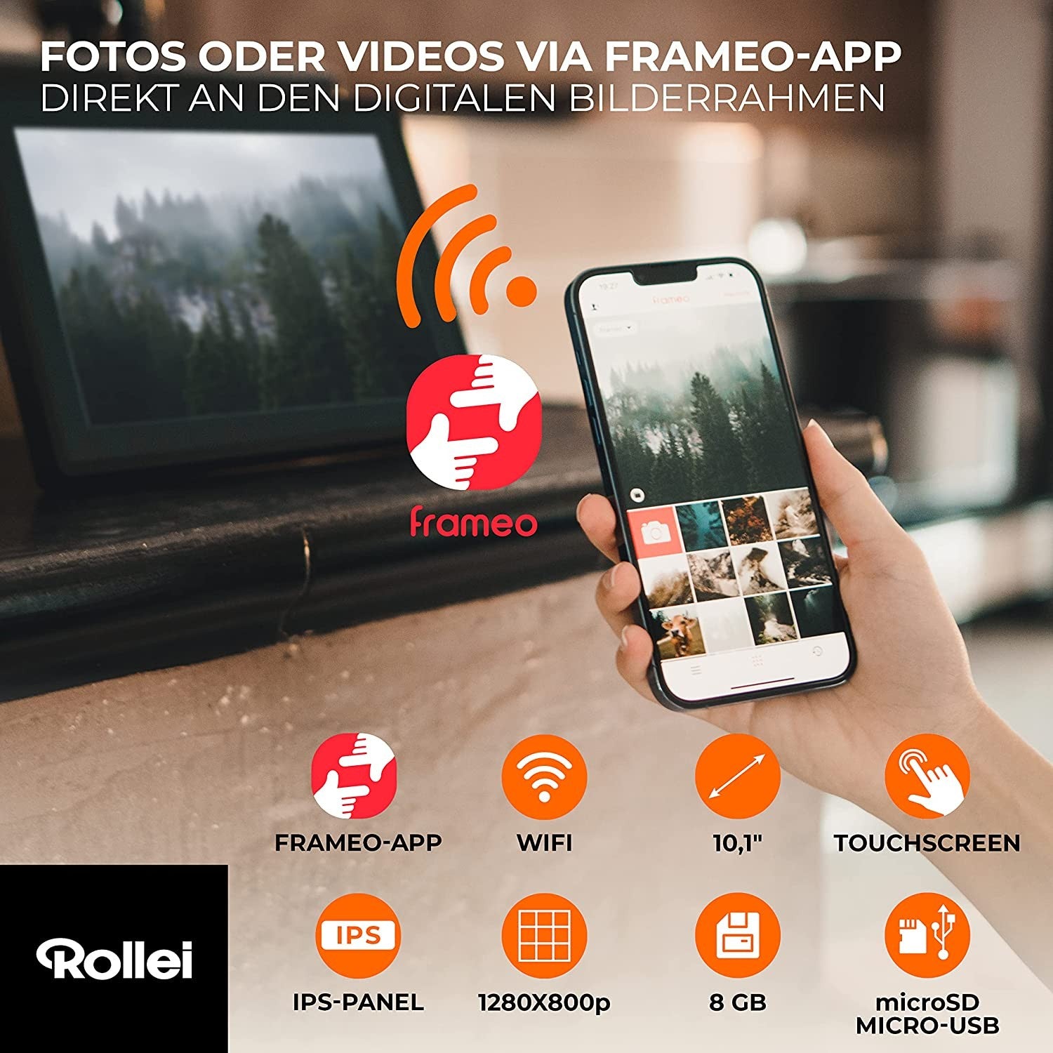 ROLLEI CORNICE DIGITALE 10" WI-FI GARANZIA UFFICIALE ITALIA 2 ANNI